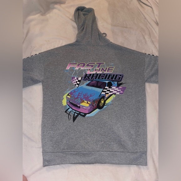 SOLD - Streetwear Society Zip Up Hoodie with graphics on back - Picture 1 of 8